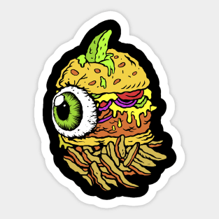 Burger Ghost Sticker